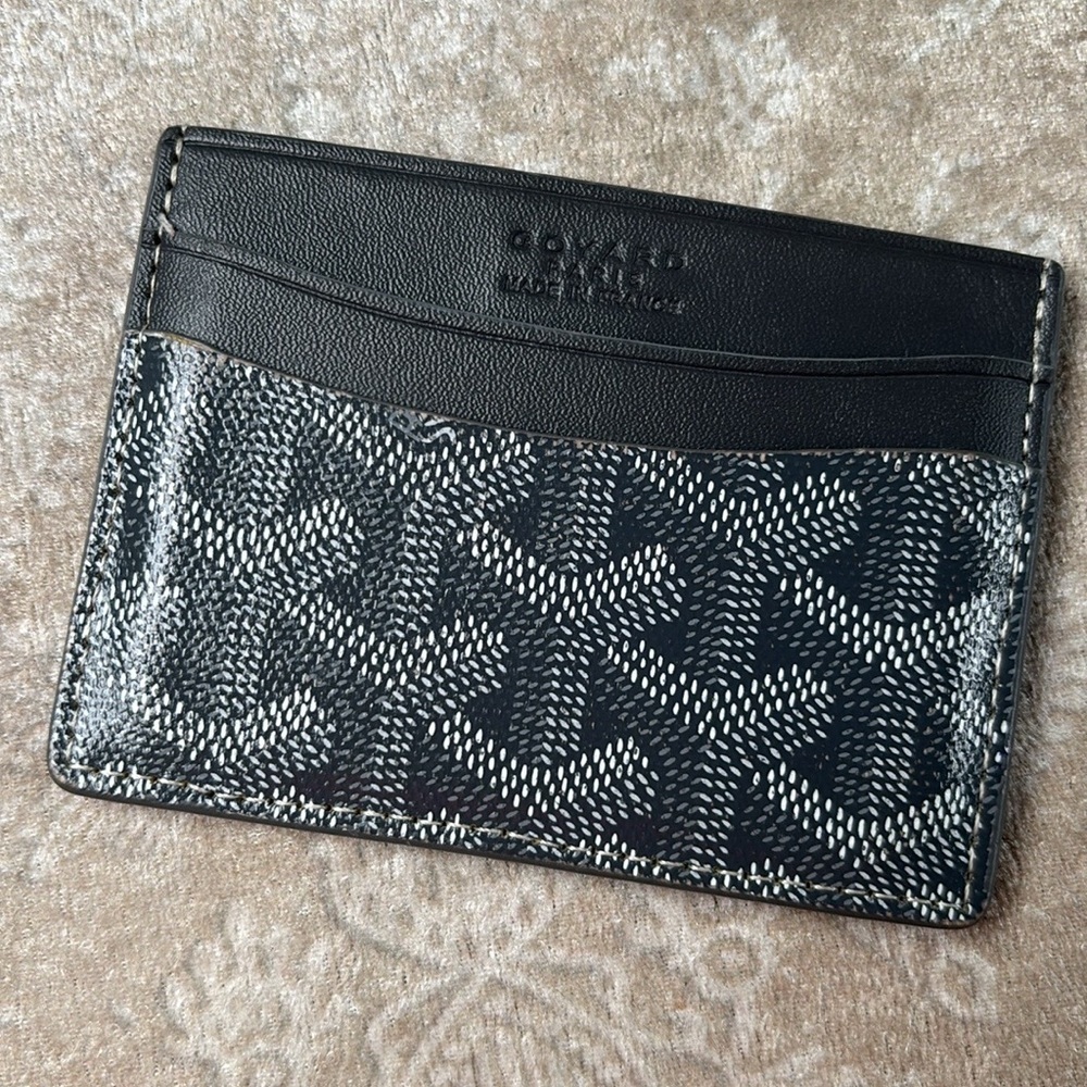 Goyard Paris Saint-Sulpice Card Wallet Grey Compact Goyardine Canvas & Calfskin